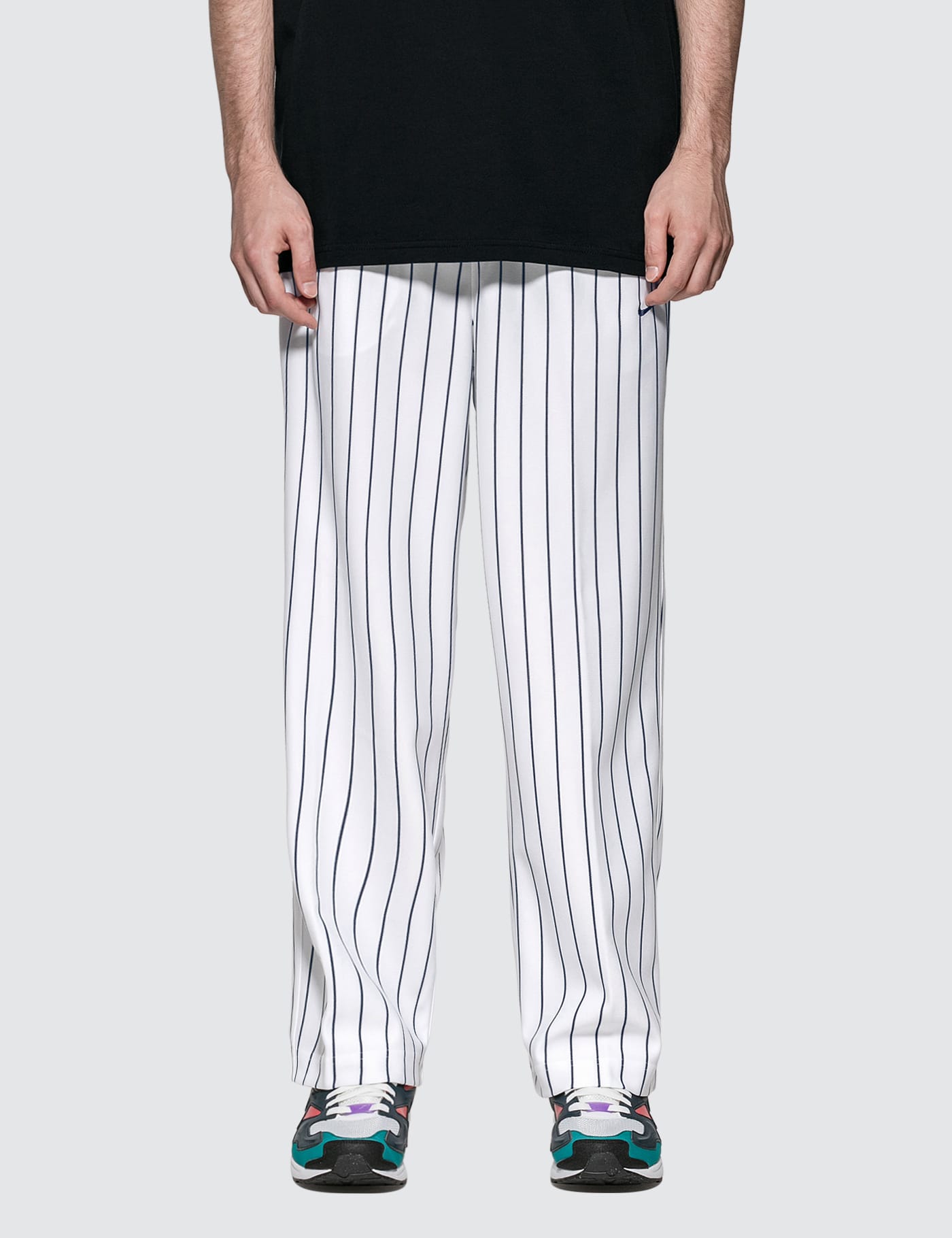 nike white striped pants
