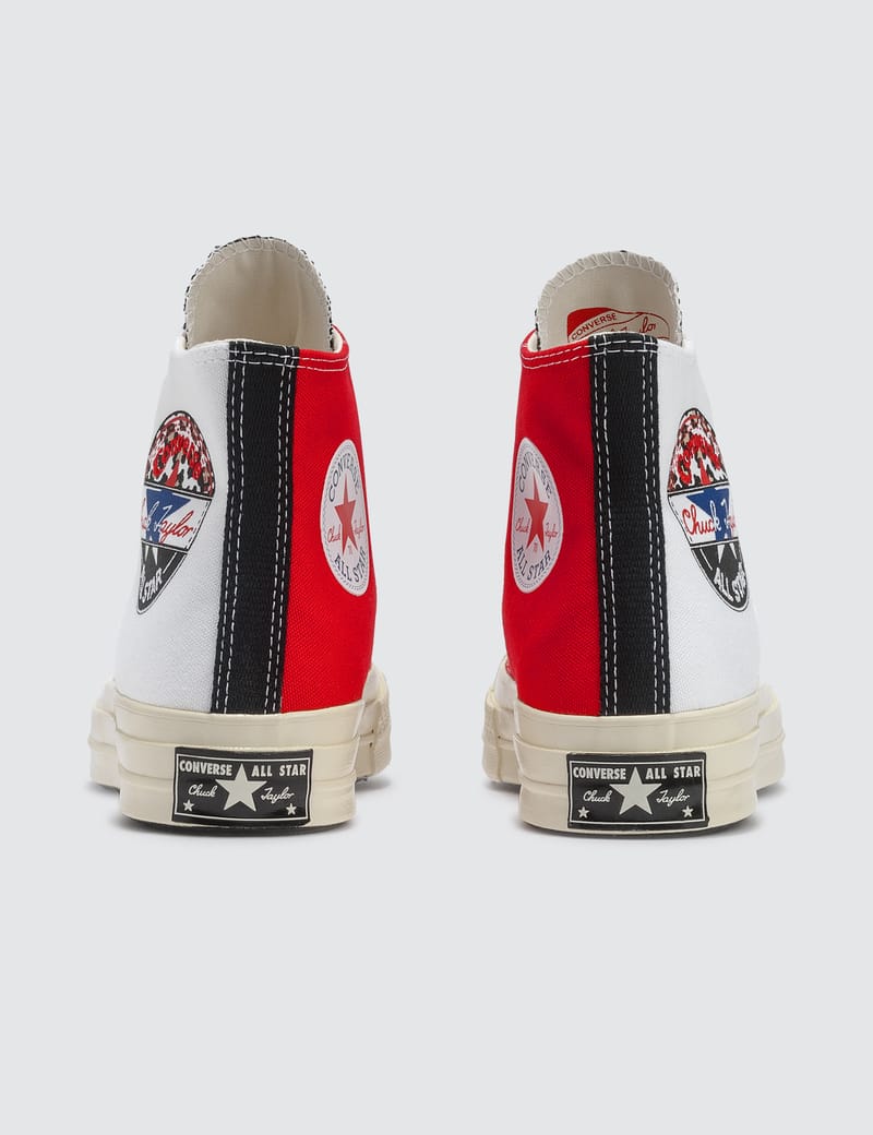 converse chuck 70 hi red and white