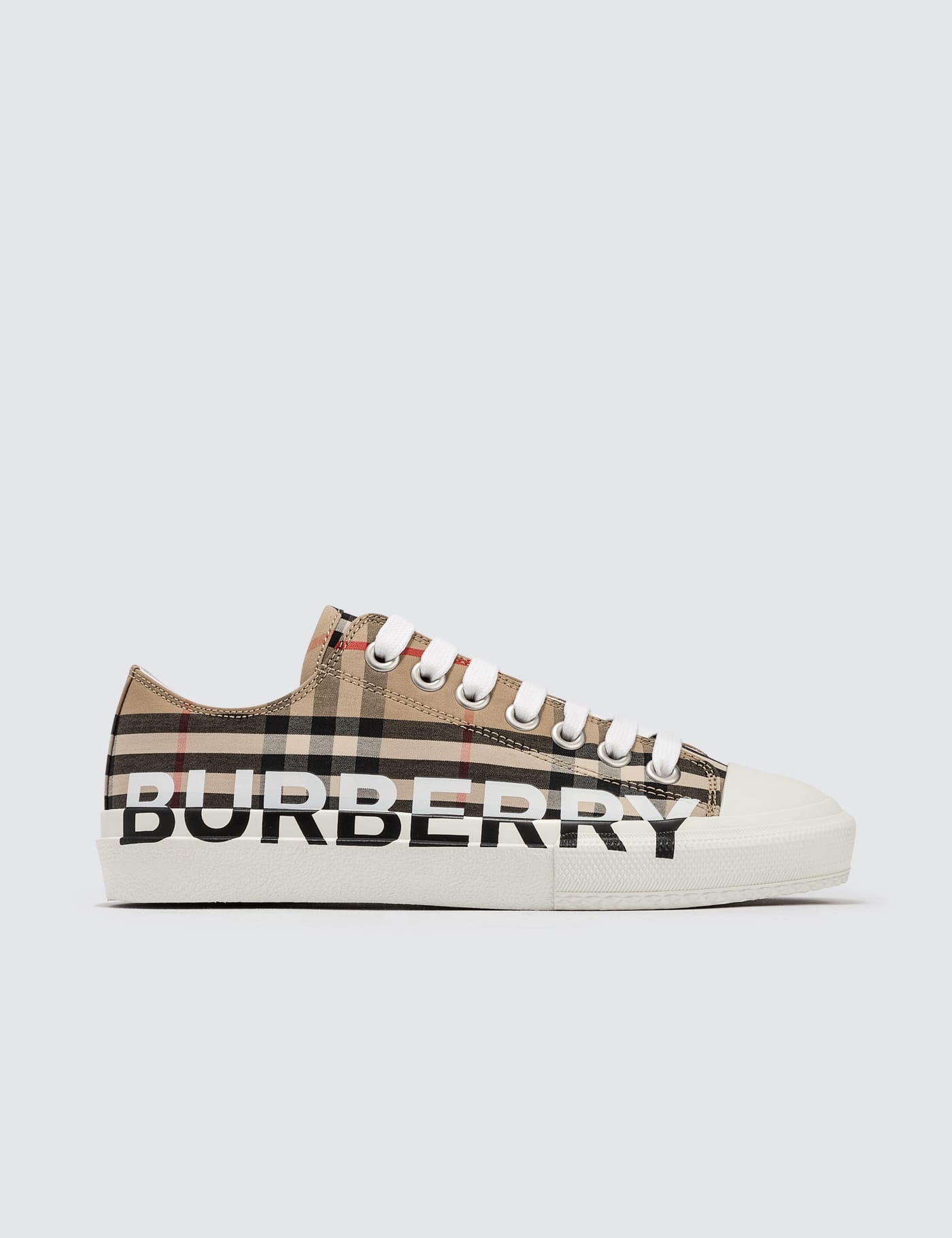 burberry check cotton sneakers