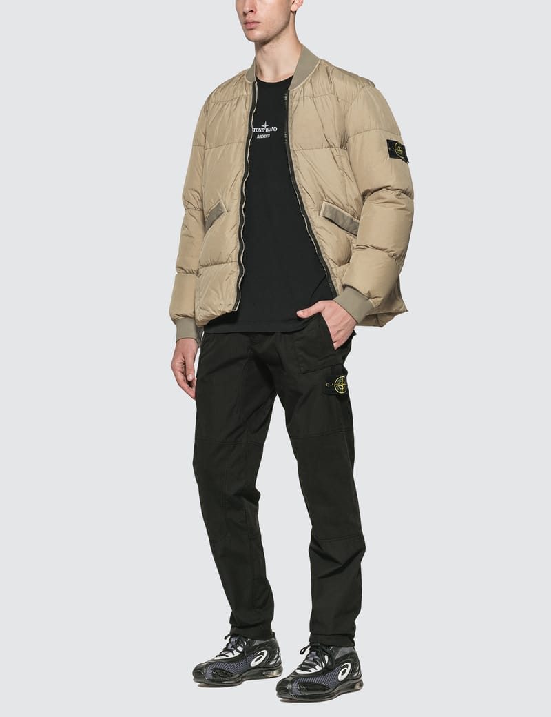 crinkle rep down bomber jacket
