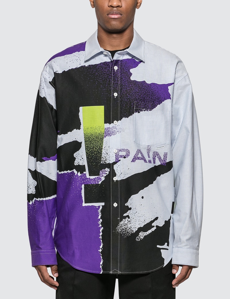 Image of Alexander Wang Oversize Striped Oxford Shirt