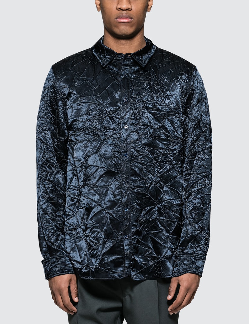 Image of Sies Marjan Sander Crinkled Satin Shirt