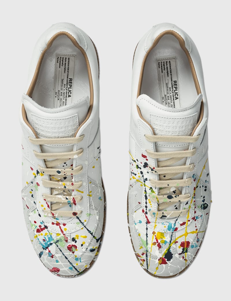 maison margiela paint drop sneakers