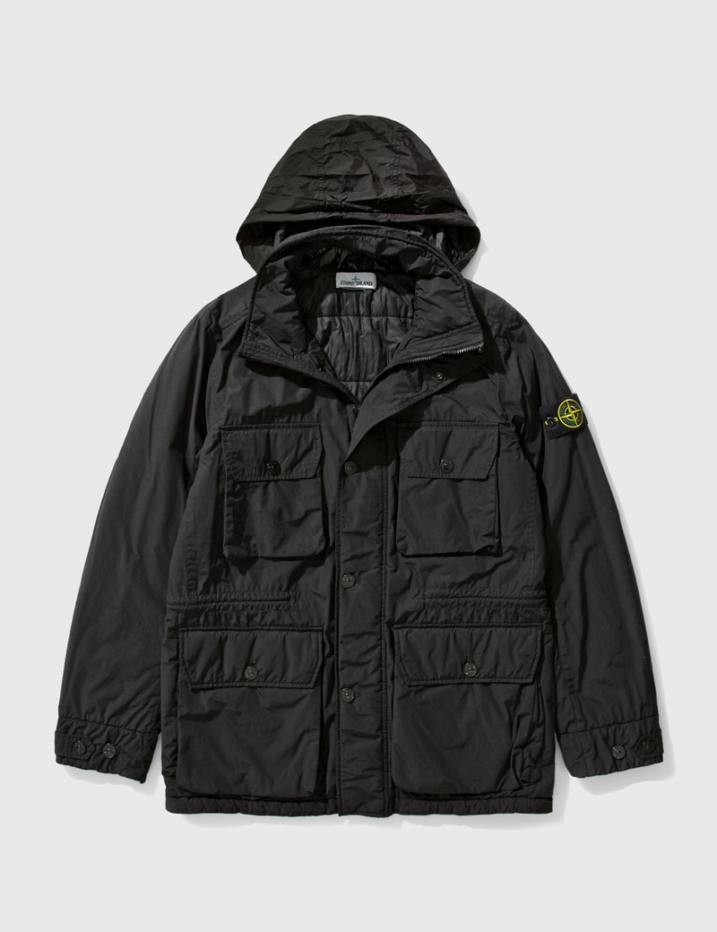 Stone Island Pockets Field Jacket In Black Modesens