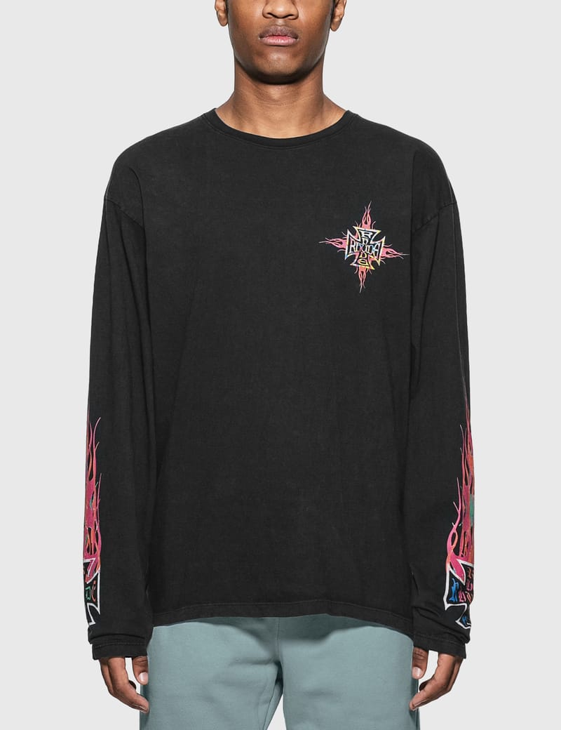 rhude neon flame hoodie