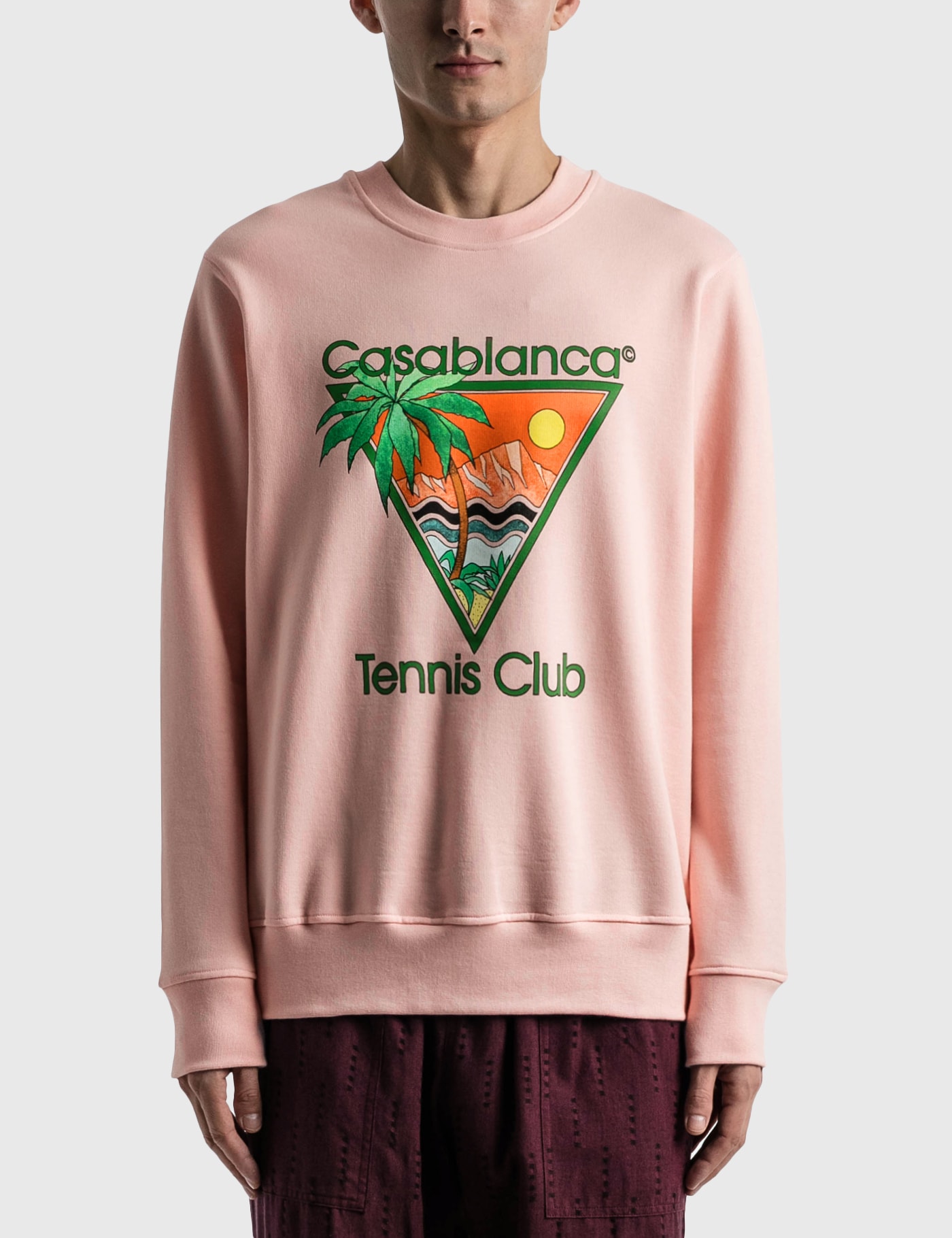 Casablanca Sweatshirts TENNIS CLUB ICON SCREEN PRINTED SWEATSHIRT