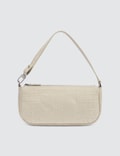BY FAR Rachel Cream Croco Embossed Leather Bag Picture
