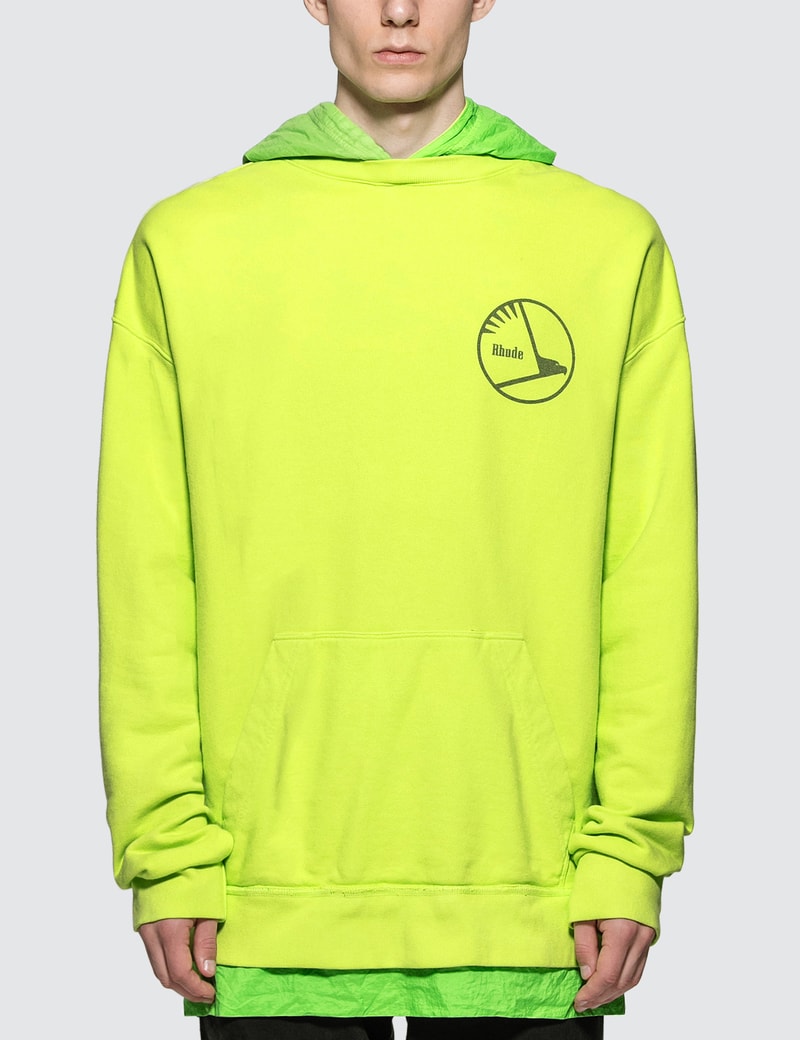 Image of Rhude Layered French Terry Nylon Hoodie