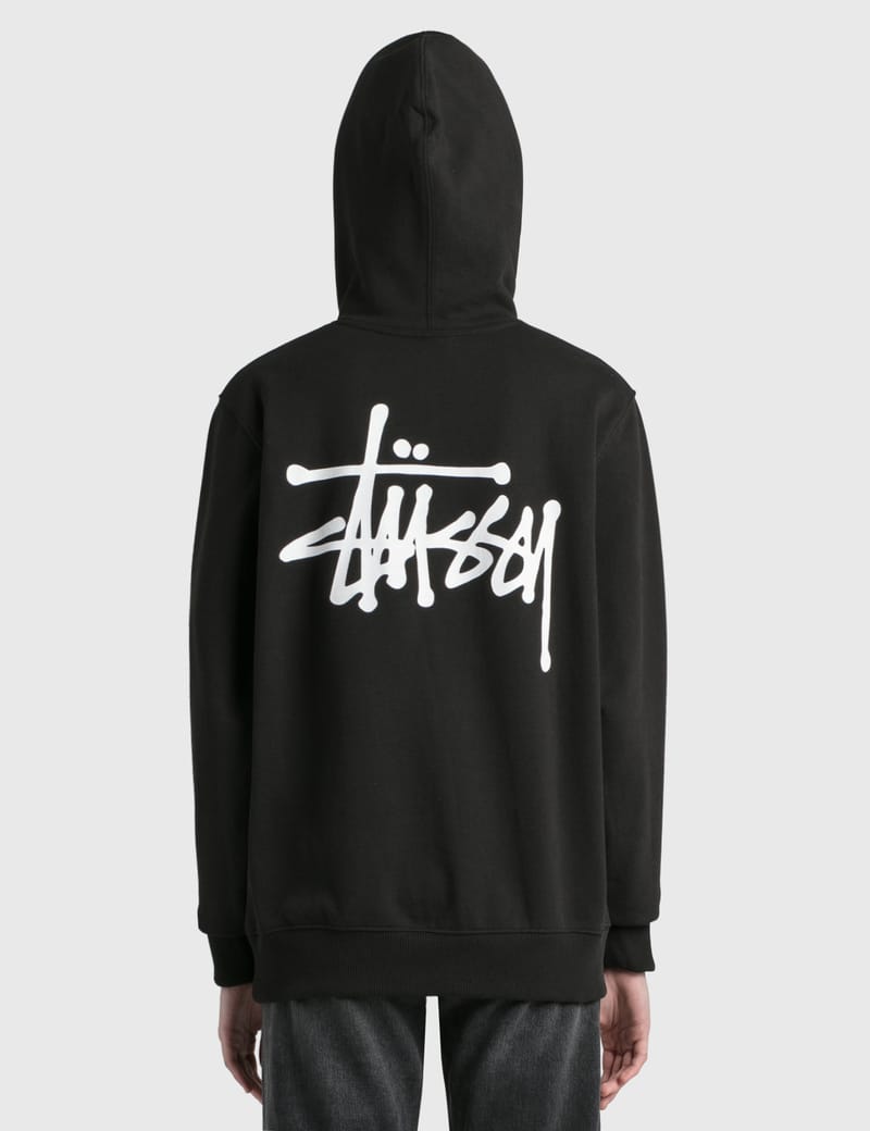 Basic stussy hoodie black Clearance