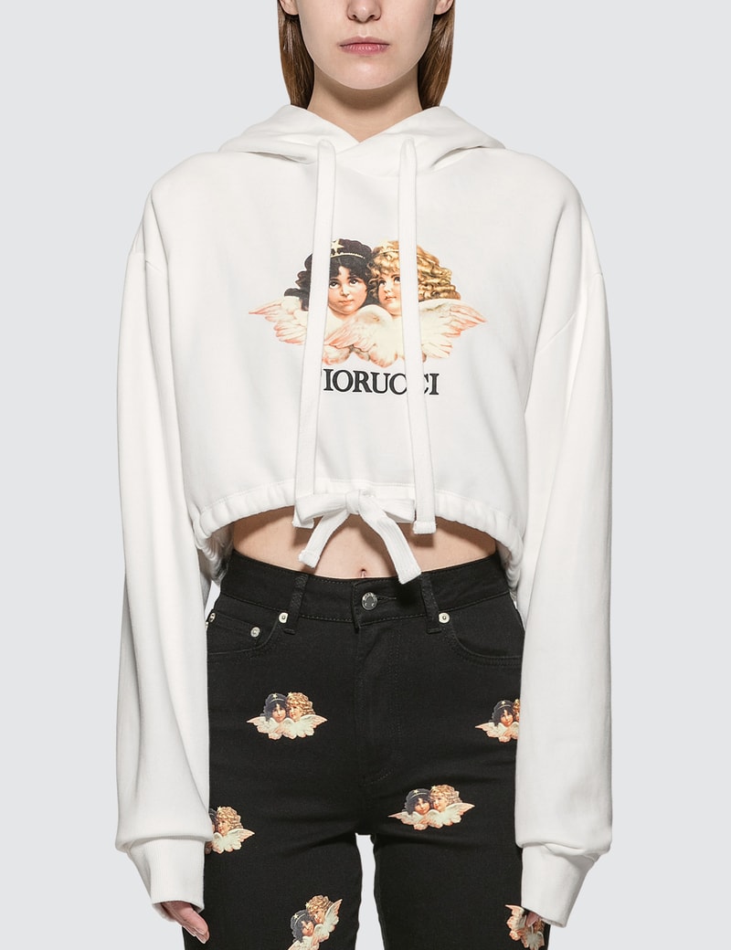 Image of Fiorucci Vintage Angels Crop Hoodie