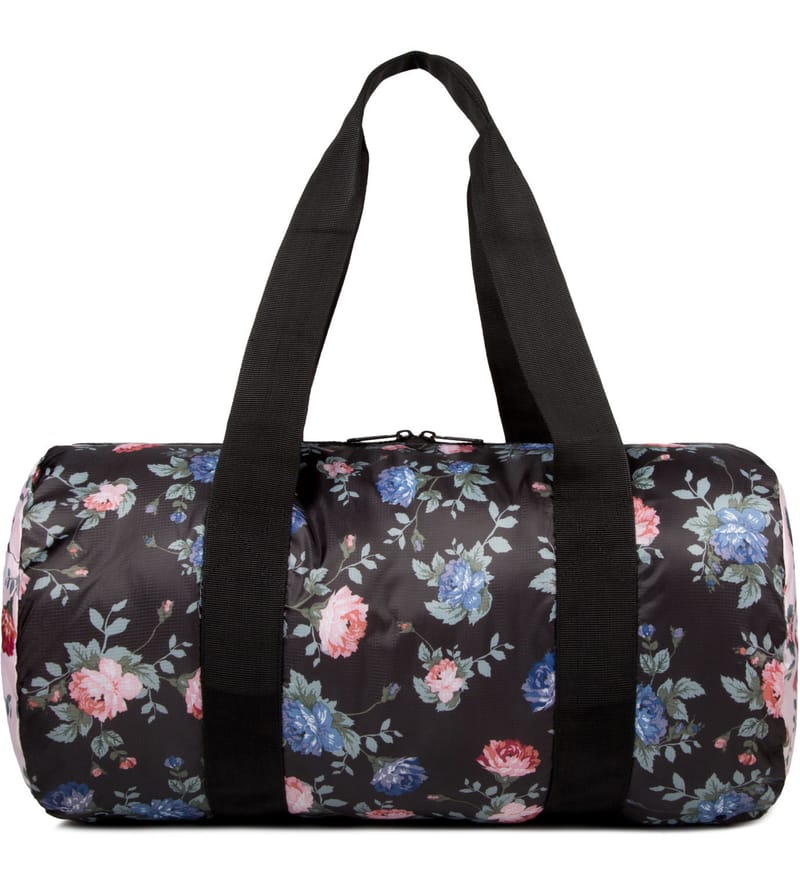 herschel floral duffle bag