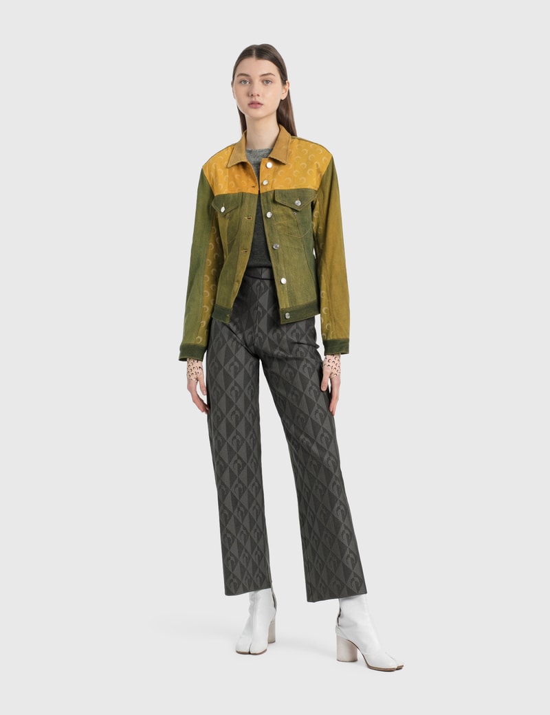 Image of Marine Serre Jacquard Jersey Pants