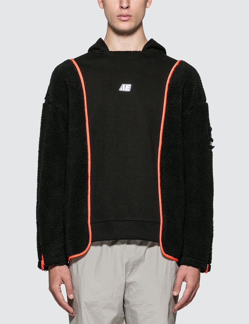 Image of Ader Error Logo Hoodie With Shearing Sleeves