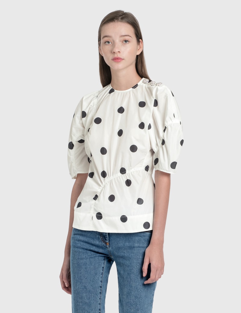 Image of Ganni Recycled Polyester Blouse