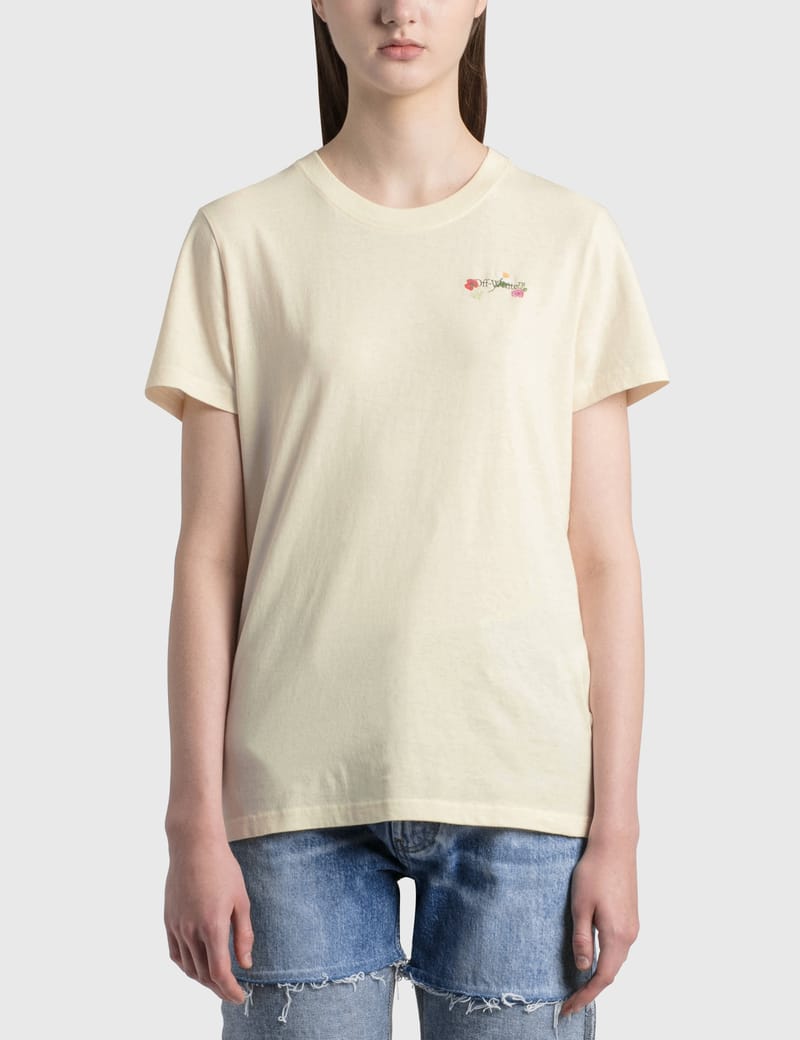 off white embroidered logo t shirt