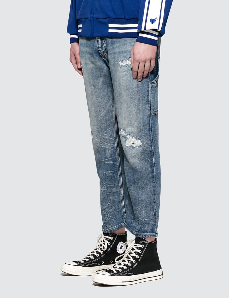 human made relax denim pants