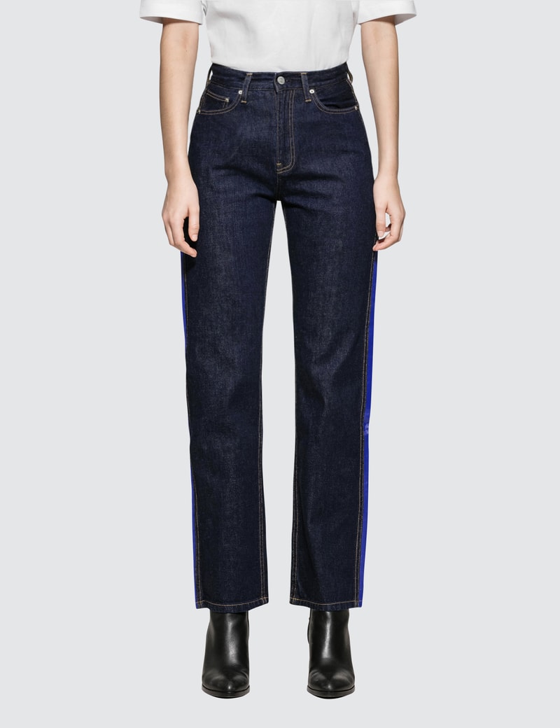 Image of Calvin Klein Jeans High Rise Straight Side Stripe