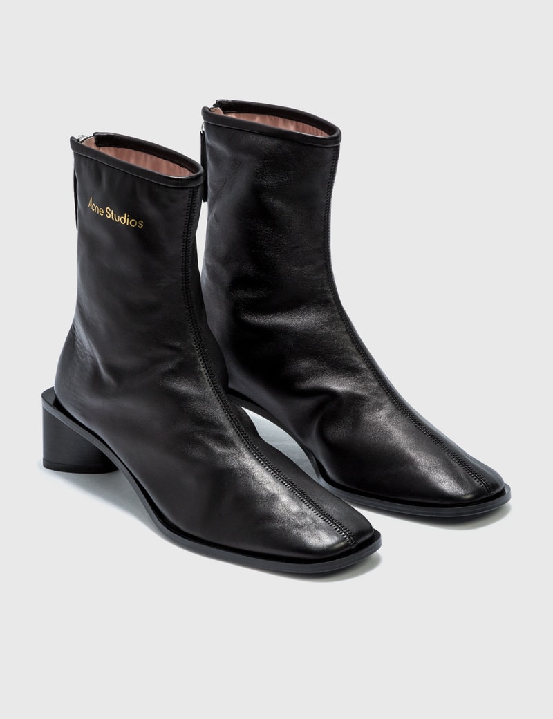Image of Acne Studios Branded Leather Boots