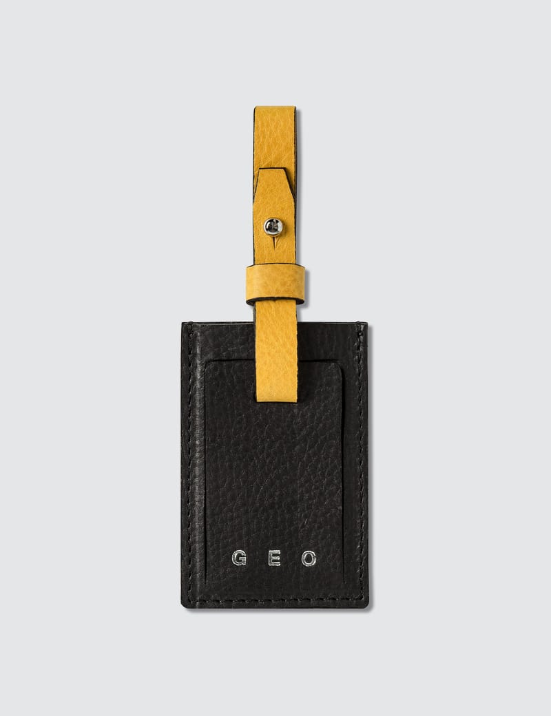 leather luggage tag