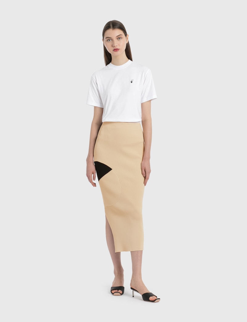 Image of Off-White Knitted Midi Skirt