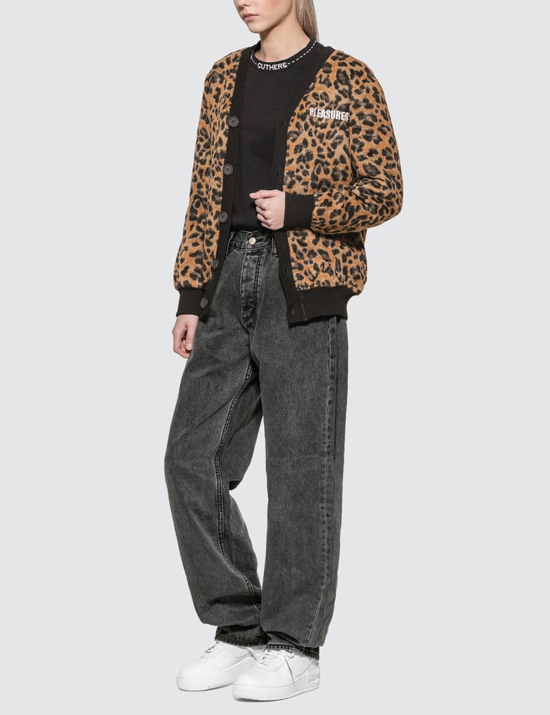 pleasures leopard cardigan