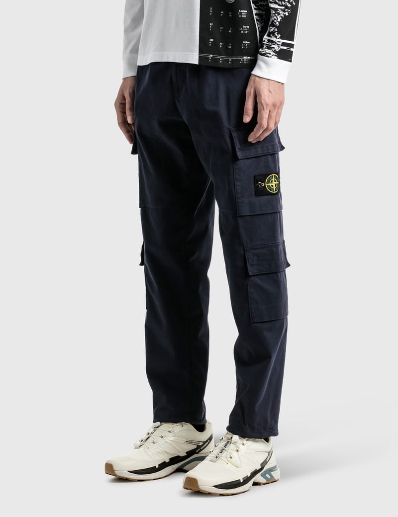 stone island blue cargo pants