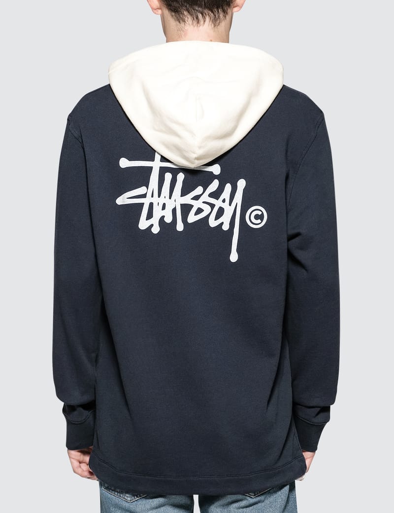 stussy two tone hoodie