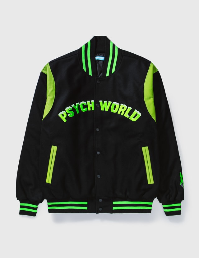 Icecream Icecream × Psychworld Varsity Jacket Black Men