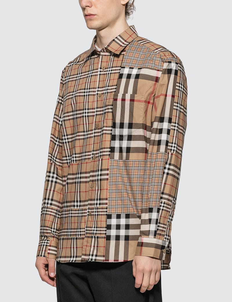 burberry check cotton shirt