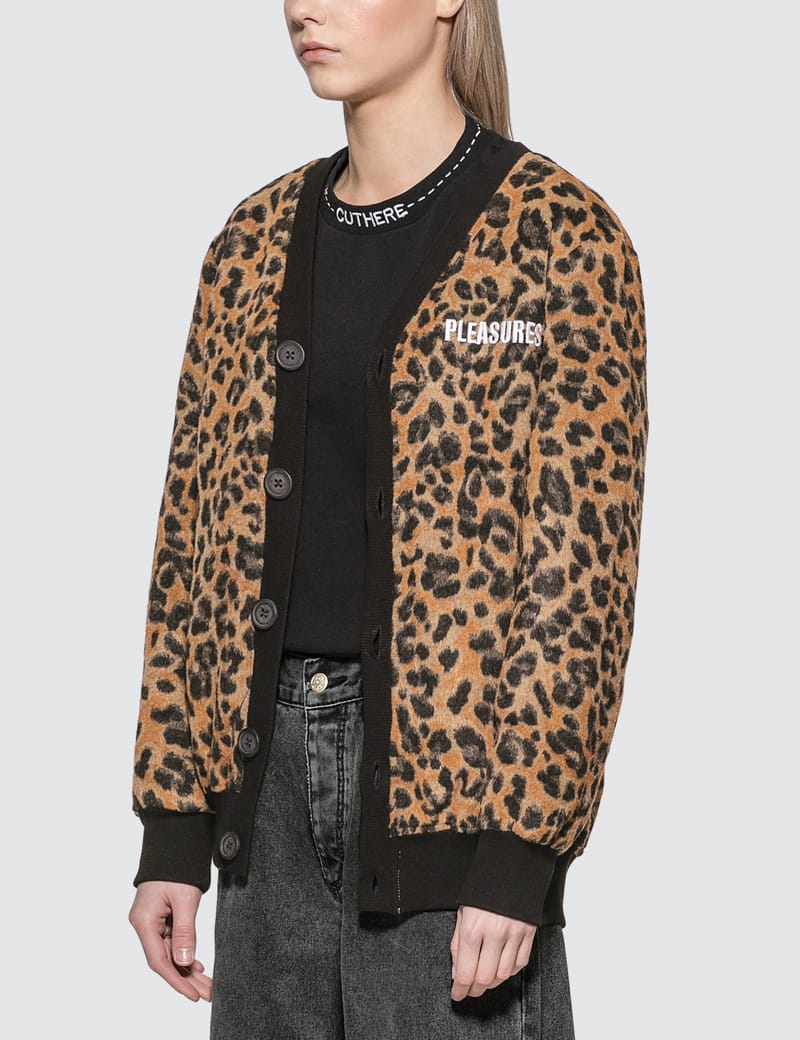 pleasures leopard cardigan