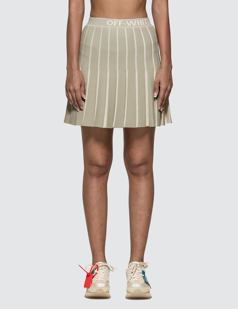 Image of Off-White Knit Swans Mini Skirt