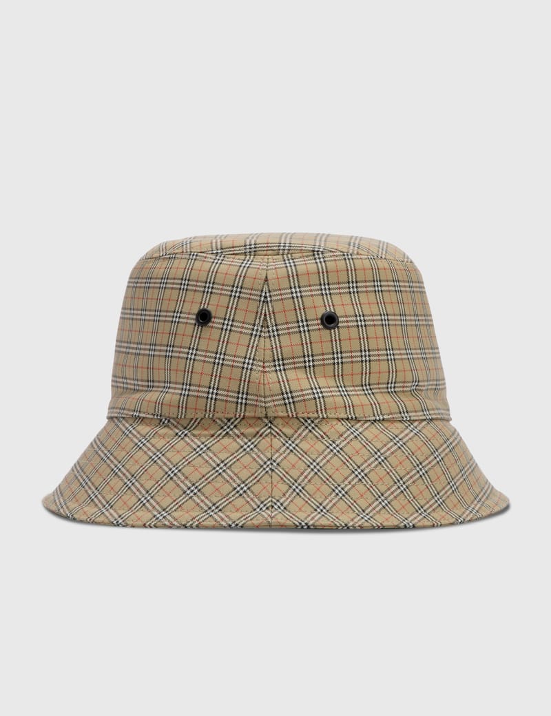 burberry check bucket hat