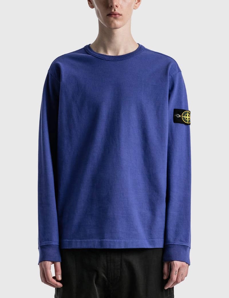 stone island patch sweatshirt
