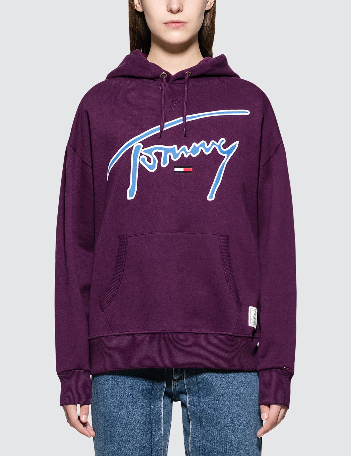 tommy signature hoodie