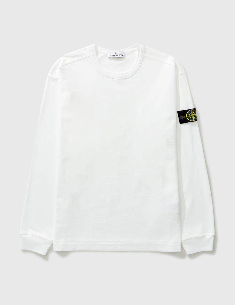 white stone island sweatshirt