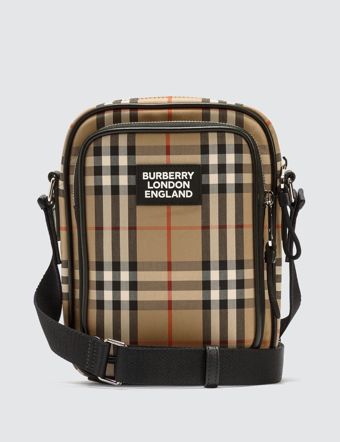 burberry vintage check and leather crossbody bag