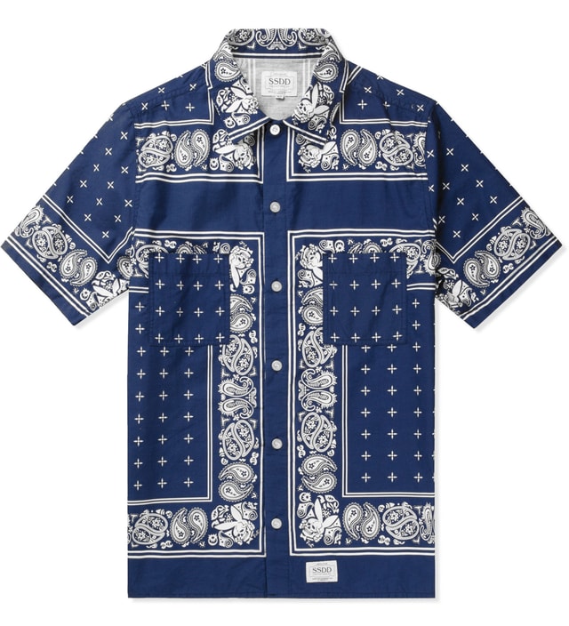 Fuct Ssdd Navy Death Bunny Bandana Shirt Hbx