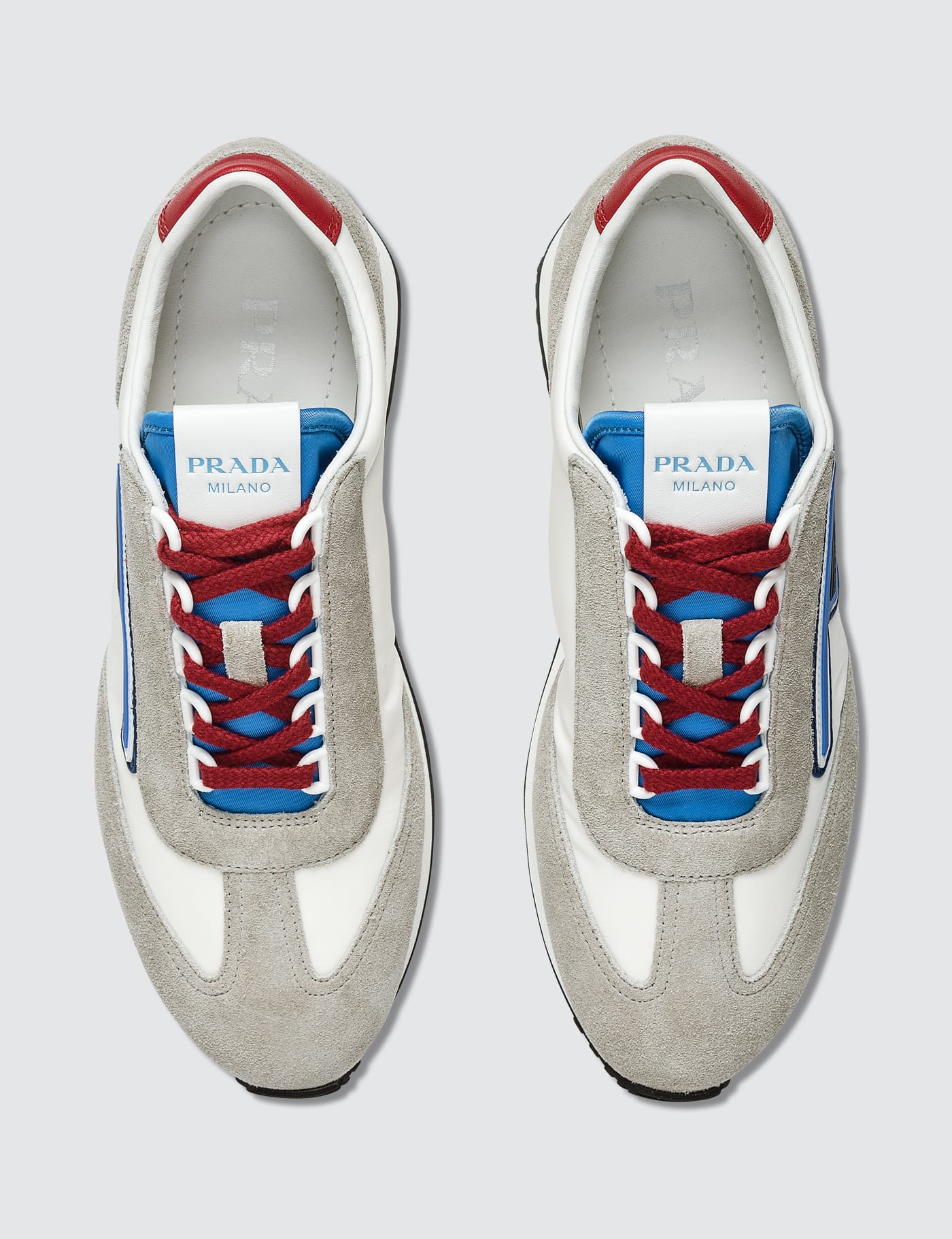 Prada - Suede And Nylon Retro Sneakers 