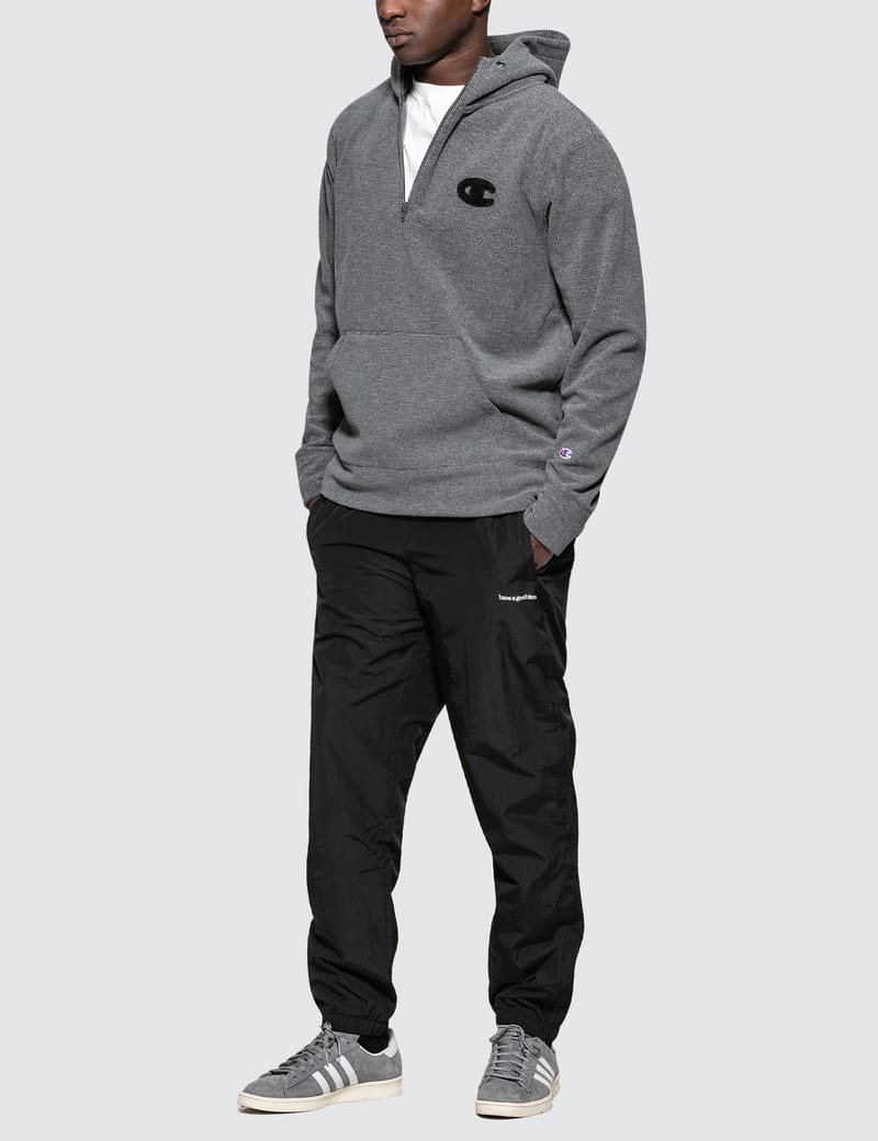 champion fleece half zip