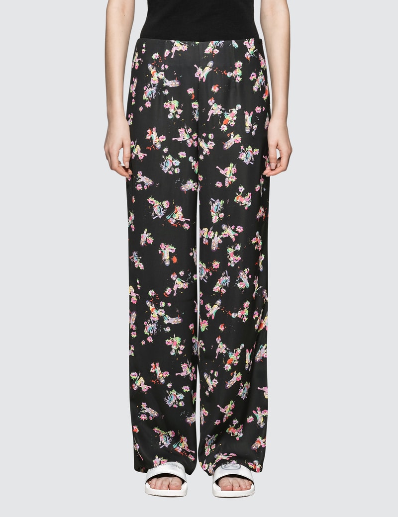 Image of Maison Margiela Kawai Print On Fluid Poly Cadt Pants