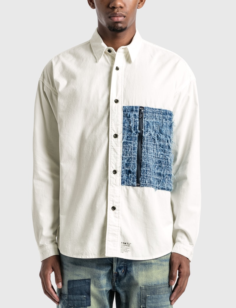 Image of FDMTL Rinse Boro Zip Pocket Shirt