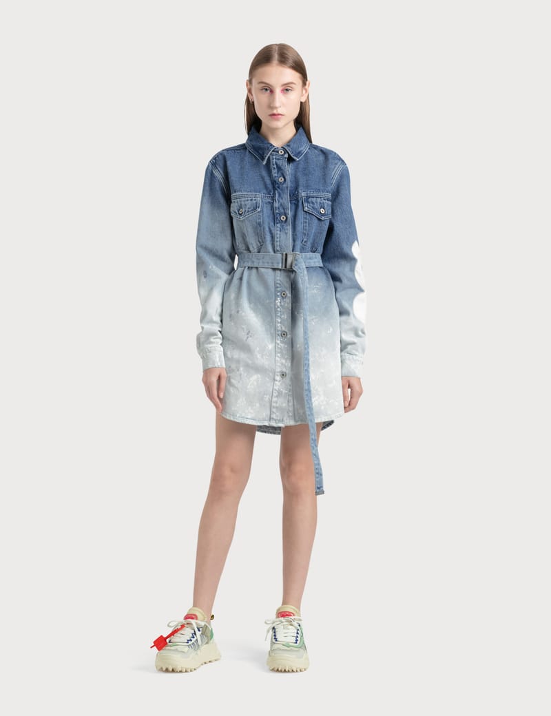 off white denim dress