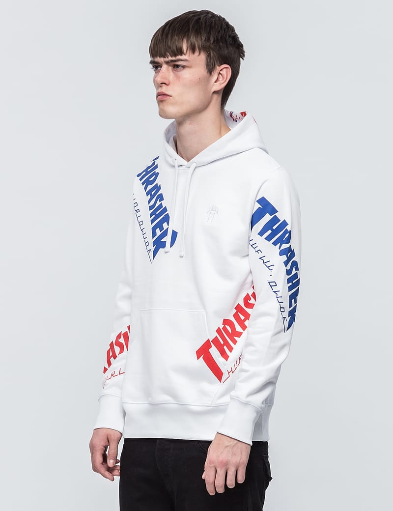 huf x thrasher tds allover black hoodie