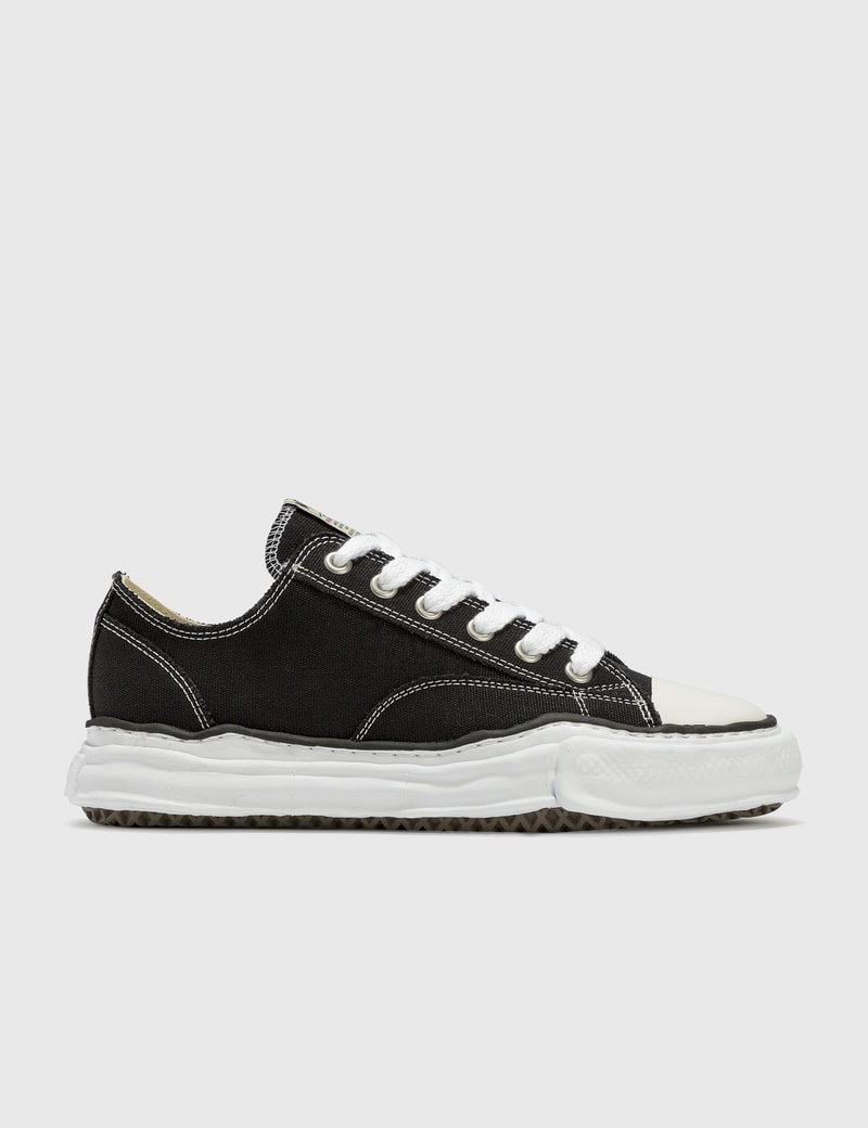 Shop Miharayasuhiro Original Sole Canvas Lowcut Sneaker In Black