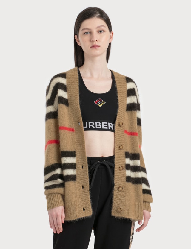 Burberry Vintage Stripe Mohair Oversized Cardigan