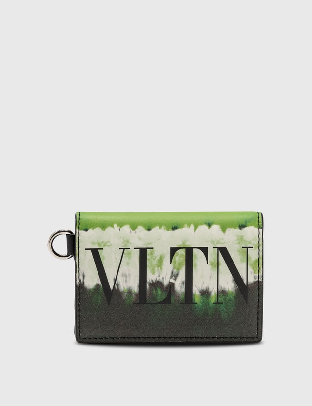 Valentino Valentino Garavani VLTN Logo Wallet With Strap Verde Fluo-bianco Ottico-nero/nero Men