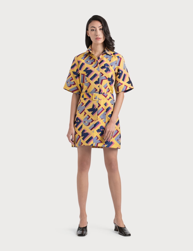 Image of Kirin Typo Jacquard Shirt Dress