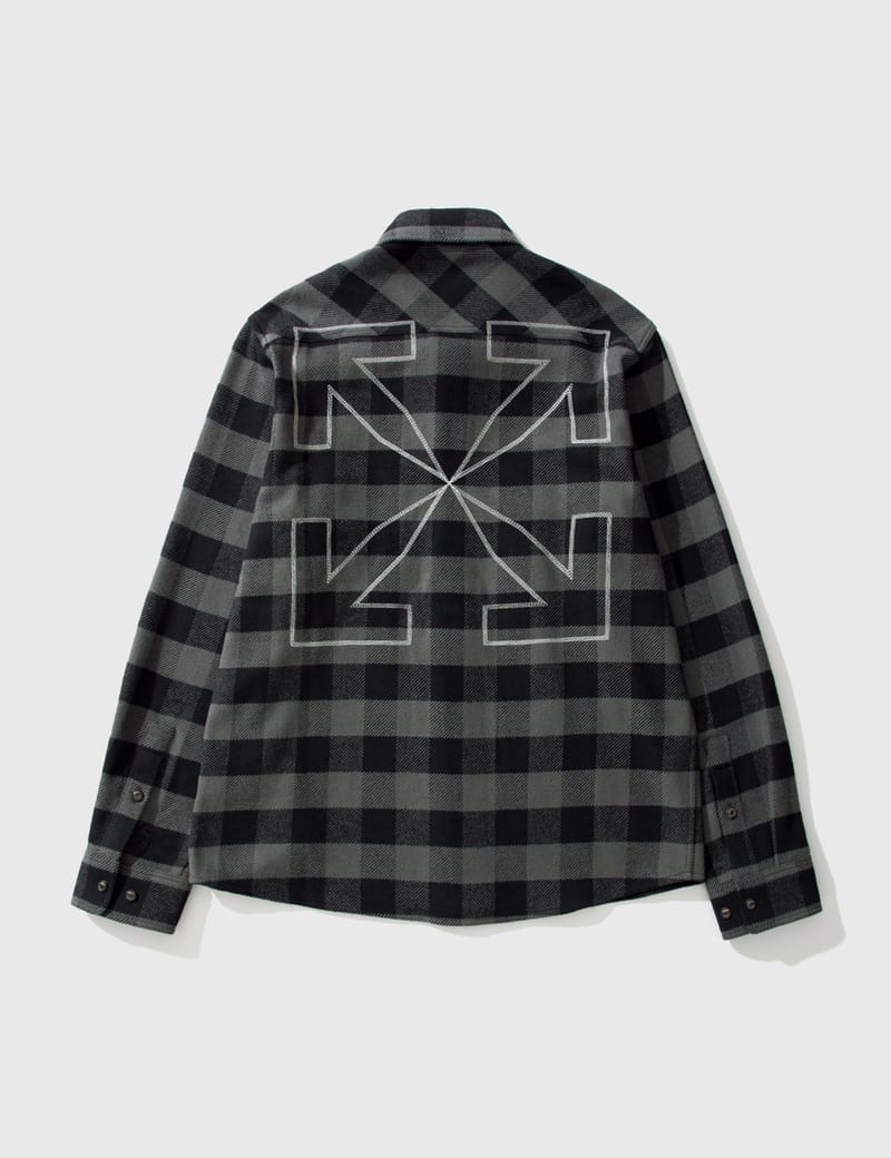 off white plaid shirt