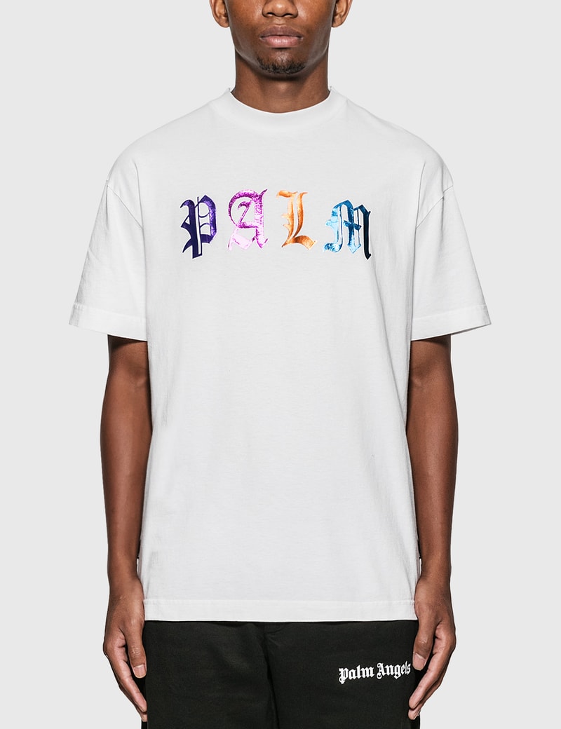 Image of Palm Angels Gothic Logo T-Shirt