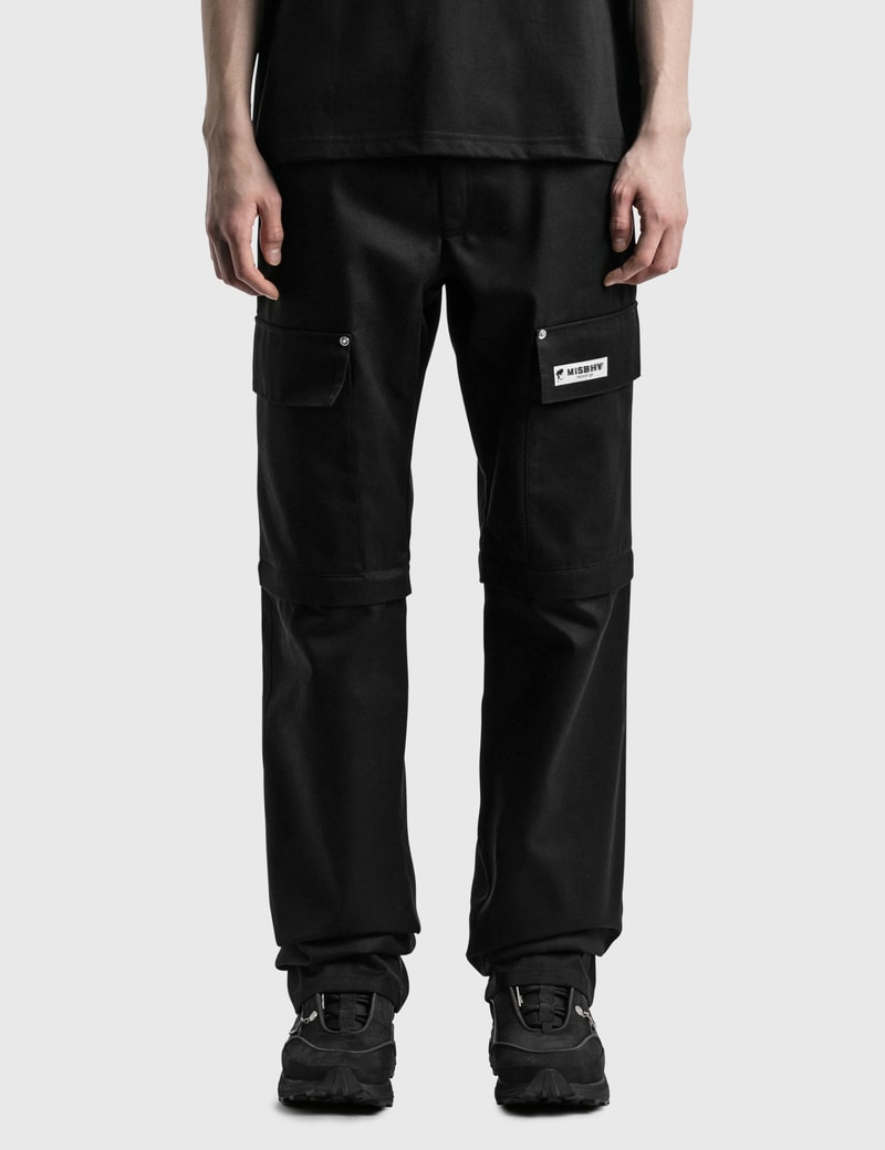 Misbhv Black 2-in-1 Cargo Pants In Black